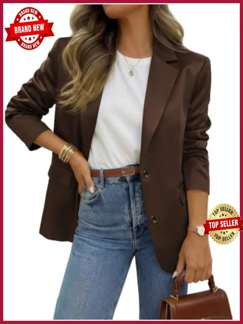 N/A satin blazer